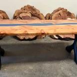Redwood Dining Table with Blue River