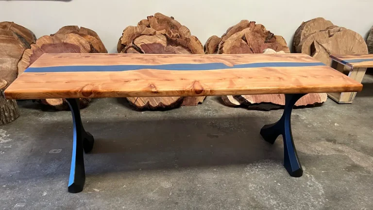 Redwood Dining Table with Blue River