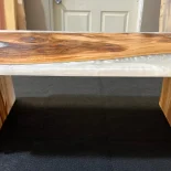 White Stone Coat Lap Tray With Foldable Legs