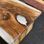 White Stone Coat Lap Tray With Foldable Legs