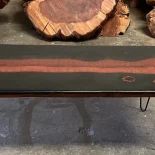 BLACK CHARRED RED RIVER COFFEE TABLE