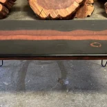 BLACK CHARRED RED RIVER COFFEE TABLE
