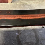 BLACK CHARRED RED RIVER COFFEE TABLE