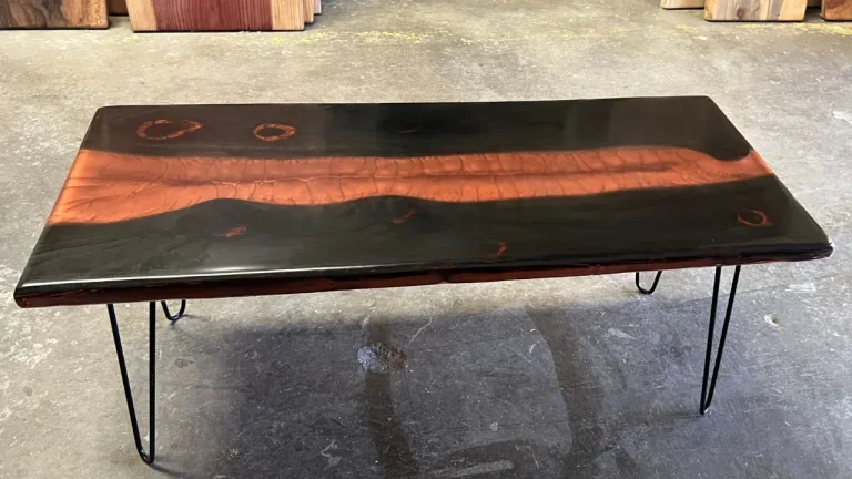 BLACK CHARRED RED RIVER COFFEE TABLE