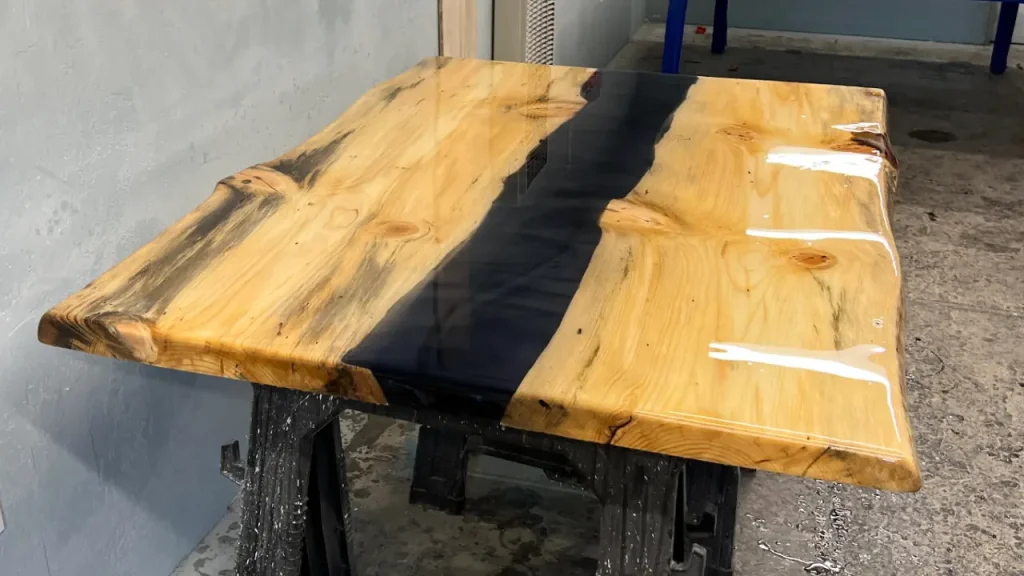 We now have a consistent finish for the counter tops and island