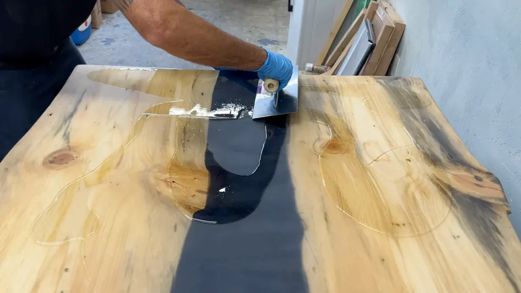 The resin finish is water proof and easy to clean and maintain