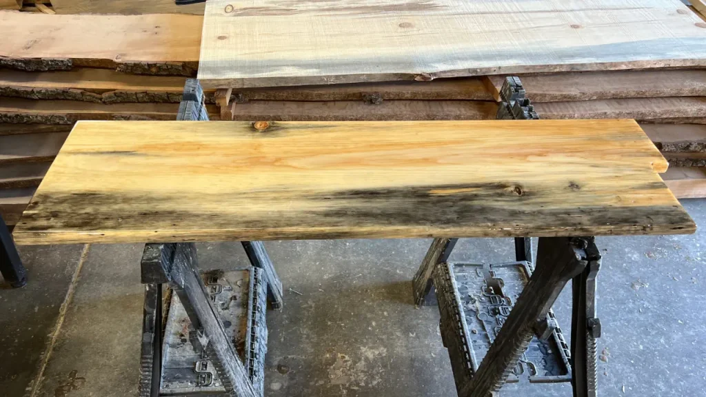 pine Kitchen counters being constructed in the Shop