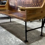 bench made from trifold closet door