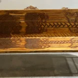 bench made from trifold closet door