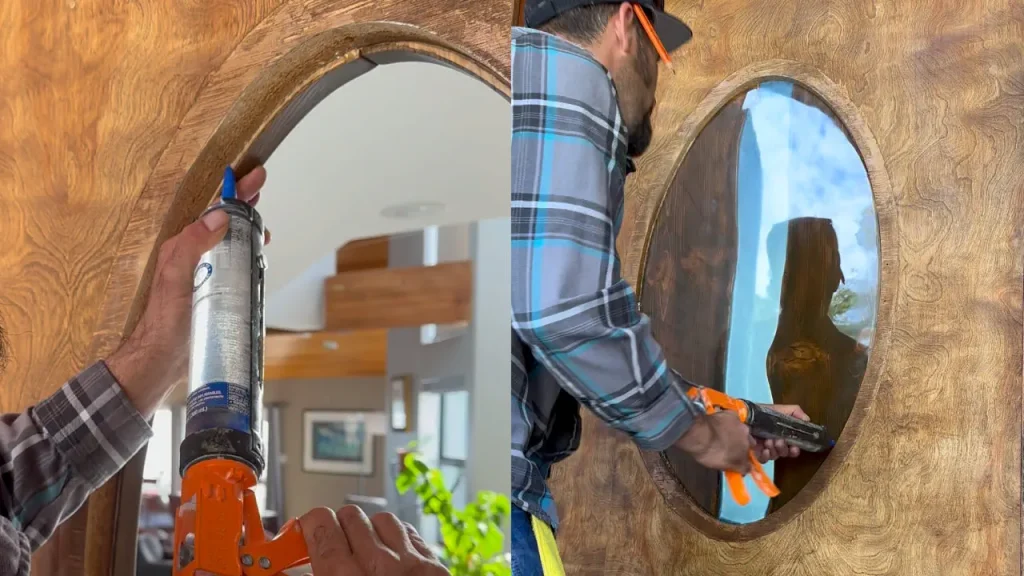 Pine Blue River Door Insert