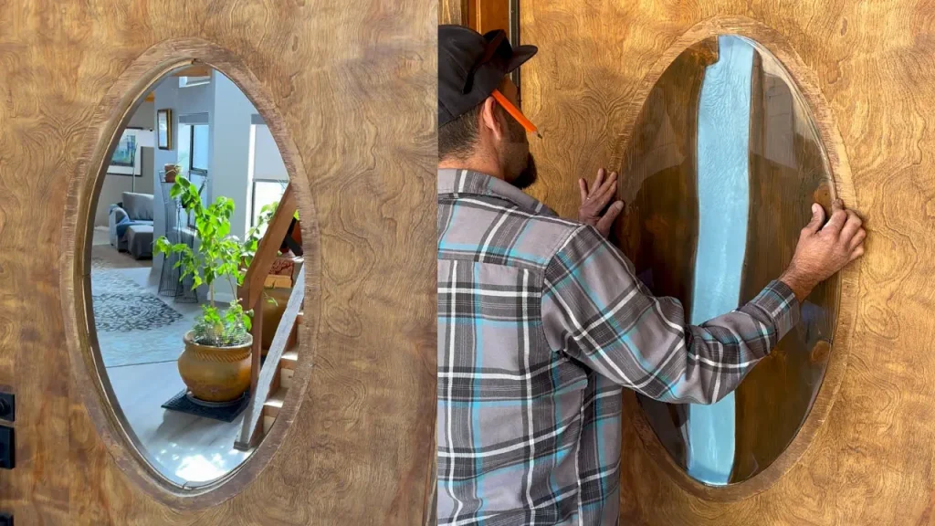 Pine Blue River Door Insert
