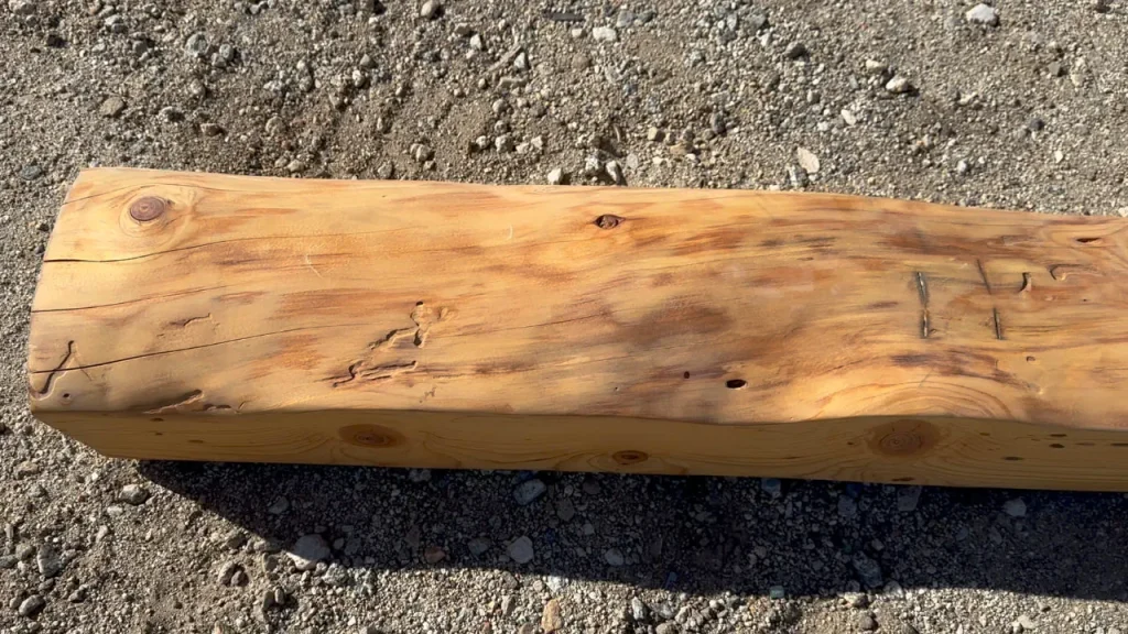 Live Edge Beam detail