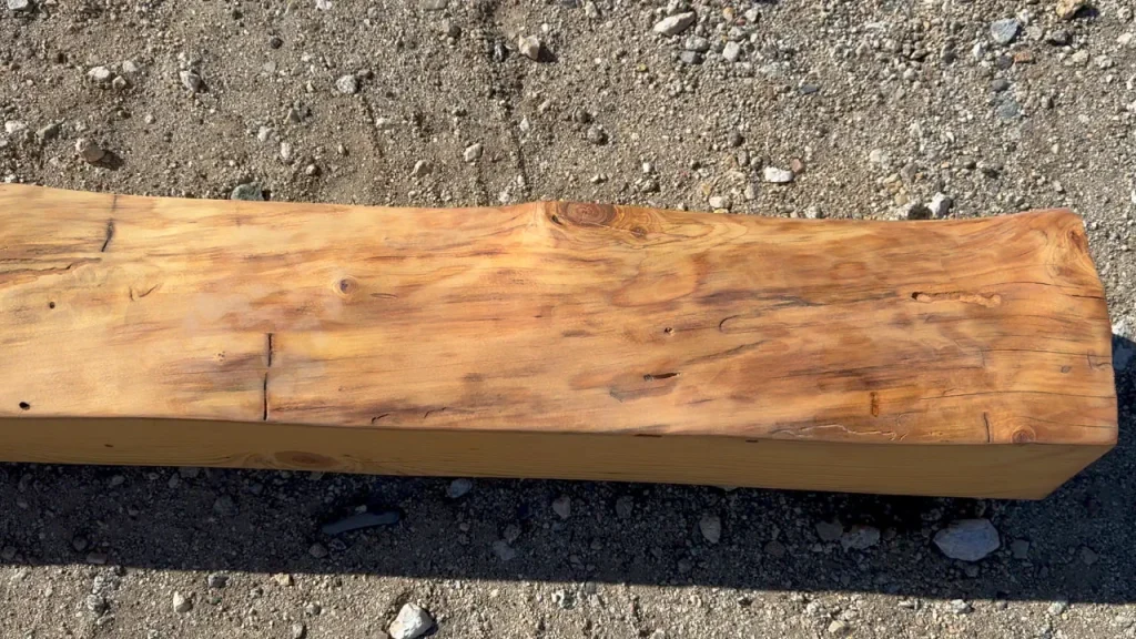 Live Edge Beam detail