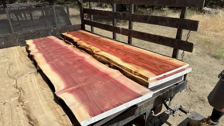 Redwood finished milling ready for the kiln