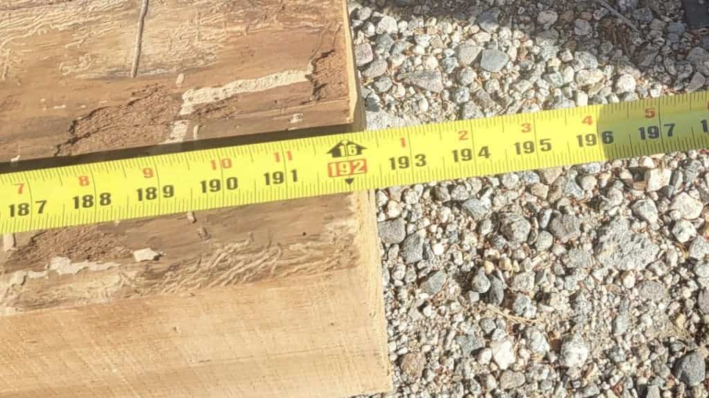 16 Foot Beam Being Measured with tape