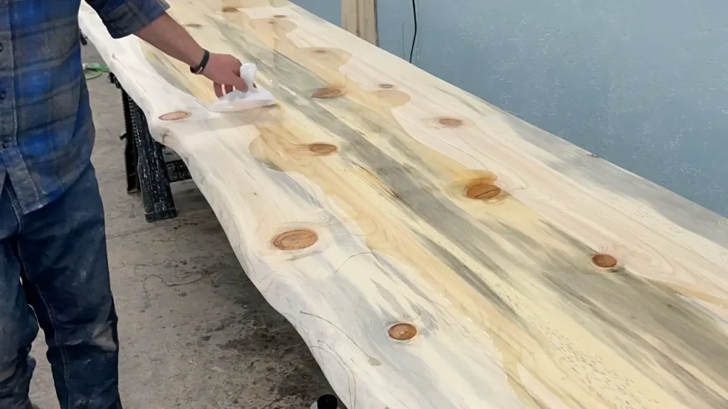 Applying Resin to the Gun Counter Top