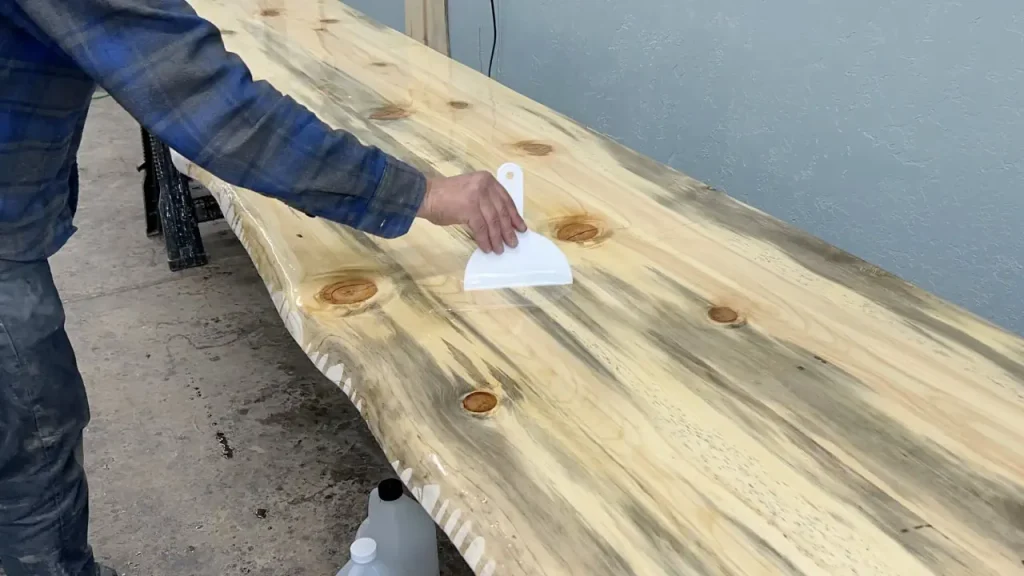 Applying Resin to the Gun Counter Top