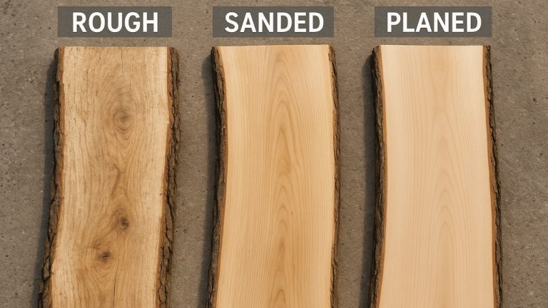 Planed Sanded and Rough samples
