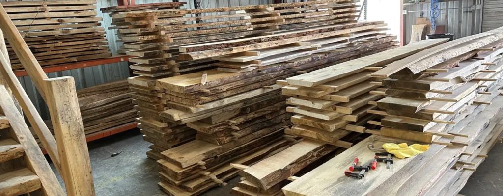 Fir Slabs Shop Floor