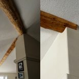 Pine ceiling beams