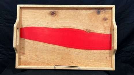 Serving Tray Oak with Red River Serving Tray Oak with Red River
