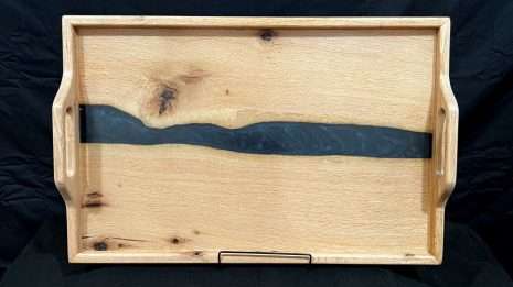 Eucalyptus Serving Tray with Blue river Eucalyptus Serving Tray with Blue river