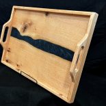 Eucalyptus Serving Tray with Blue river