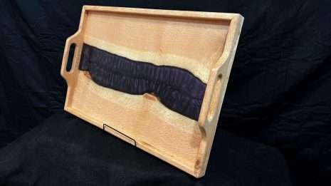 Serving Tray Oak with River Serving Tray Oak with River