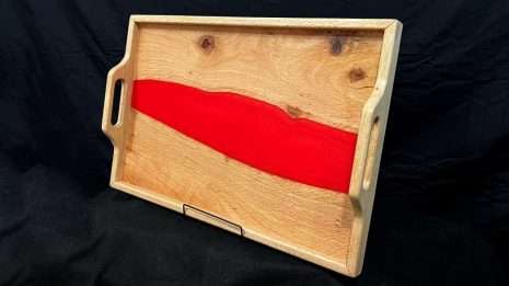 Serving Tray Oak with Red River Serving Tray Oak with Red River