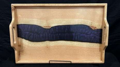 Serving Tray Oak with River Serving Tray Oak with River