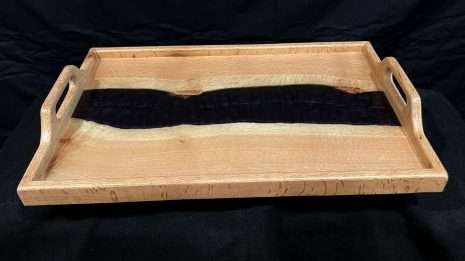 Serving Tray Oak with River Serving Tray Oak with River
