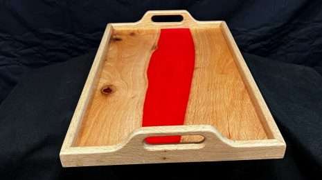 Serving Tray Oak with Red River Serving Tray Oak with Red River