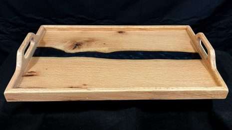 Eucalyptus Serving Tray with Blue river Eucalyptus Serving Tray with Blue river