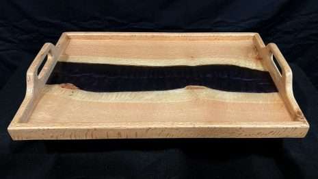 Serving Tray Oak with River Serving Tray Oak with River