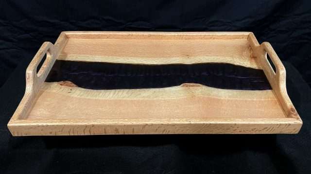 Serving Tray Oak with River