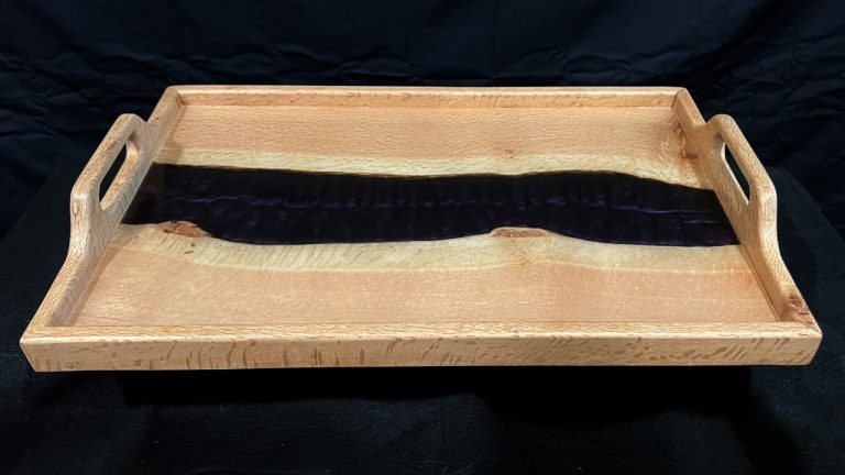 Serving Tray Oak with River