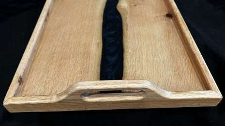 Eucalyptus Serving Tray with Blue river Eucalyptus Serving Tray with Blue river