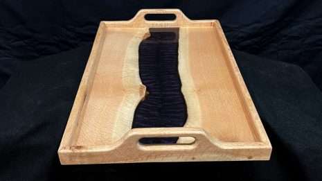 Serving Tray Oak with River Serving Tray Oak with River