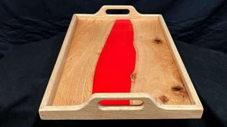 Serving Tray Oak with Red River Serving Tray Oak with Red River