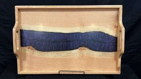 Serving Tray Oak with River Serving Tray Oak with River