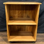 Rolling Coffee Cart Red Oak