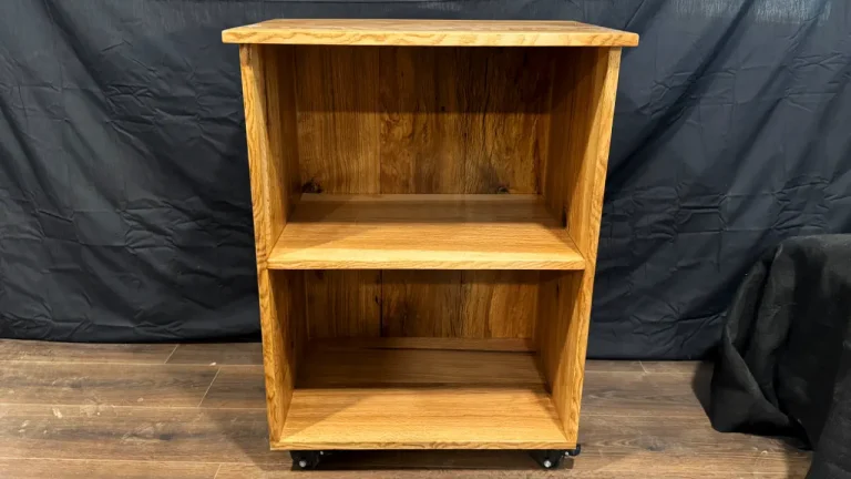 Rolling Coffee Cart Red Oak