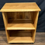Rolling Coffee Cart Red Oak