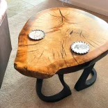 Oak Cookie Side Table