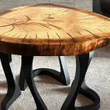 Oak Cookie Side Table