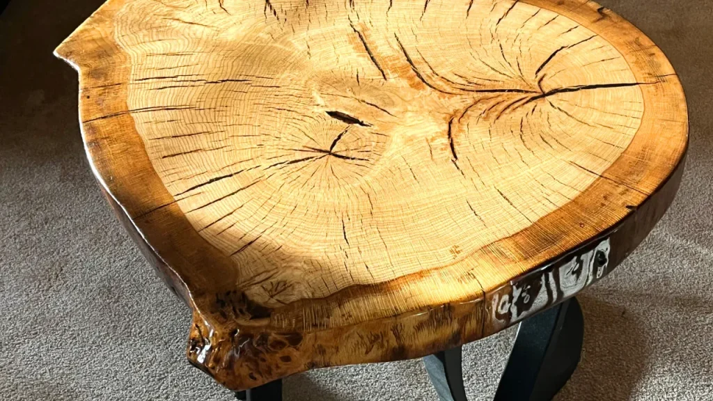 Oak Cookie Side Table