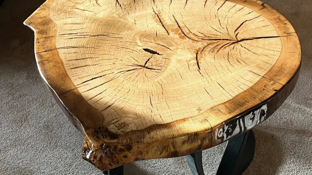 Oak Cookie Side Table