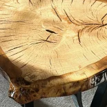 Oak Cookie Side Table