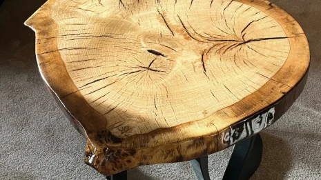 Oak Cookie Side Table Oak Cookie Side Table