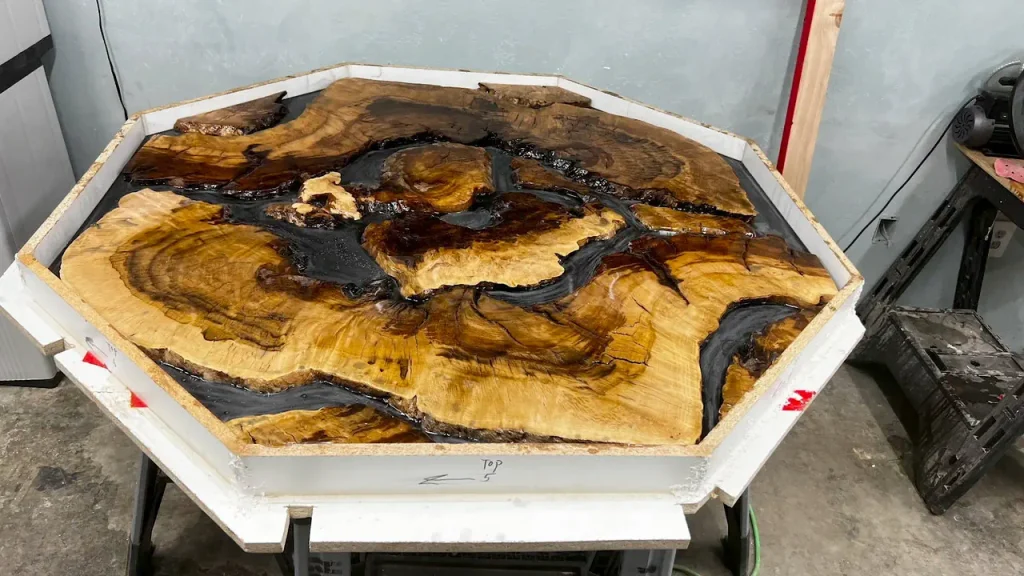 Giant Oak Rootball Converted into Octagon Dining Table